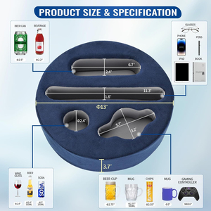 <span class=keywords><strong>Support</strong></span> de tasse en polyester écologique <span class=keywords><strong>pour</strong></span> lit, canapé, voiture, <span class=keywords><strong>camping</strong></span>-<span class=keywords><strong>car</strong></span>, bateau - Porte-gobelet, porte-collation, porte-boisson, porte-télécommande - Product Image 2