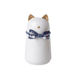 Urna de cerámica moderna para cenizas de gato, contenedor para mascotas de cremación conmemorativa ecológico a prueba de humedad sellado - Product Image 1
