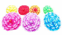 Dimanche Danse Semi-Automatique Chinois Fleur Parapluies Multicouche Pivoine Performance Soie Tissu pour Mariage et Fête