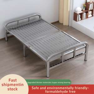 Lit d'appoint pliable compact avec matelas enroulable, cadre en acier inoxydable, rangement facile pour les petits appartements et les bureaux - Product Image 4