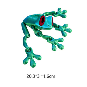 Autocollant magnétique populaire en verre noir en forme de grenouille pour réfrigérateur, modèle de jouet mobile imprimé en 3D à l'échelle 1/12 - Product Image 5