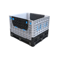 QS 1200*1000*860mm Palette de boîte en plastique pliable empilable robuste de grande taille pour l'industrie automobile