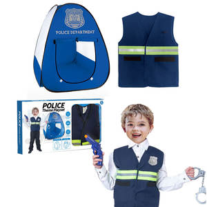 Uniformes de policía para niños y niñas, juguetes de imitación, equipo de juego con temática del Departamento de Policía - Product Image 2