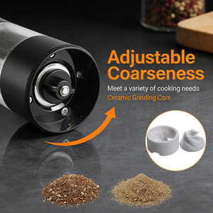 Moulin à <span class=keywords><strong>poivre</strong></span> moderne en plastique, commande à une main, rechargeable par USB, durable, ABS+PC, moulin à <span class=keywords><strong>sel</strong></span> <span class=keywords><strong>et</strong></span> à <span class=keywords><strong>poivre</strong></span> pour la cuisine quotidienne - Product Image 3