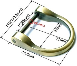 Bobeey Pcs Inch D Rings Horseshoe Shape U Shape D Rings Screw In Shackle Horseshoe Shape D Ring Replacement <b>Purse</b> Accessories Ke - Product Image 2
