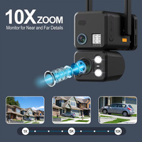 Cámara de Seguridad CONDA N1 AI AOV con Energía Solar, Doble Lente, 4G/WiFi, Zoom Óptico 10X, Panorámica/Inclinación, Gran Angular, CMOS, IP66, Detección de Movimiento, Audio Bidireccional