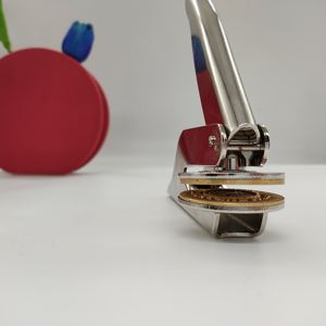 Sello redondo de Metal personalizado, sello en relieve de 40mm, sello de empresa, Notario, en relieve, envío directo - Product Image 4