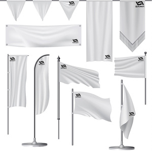 थोक कस्टम लोगो विभिन्न झंडे पेशेवर बड़ी स्क्रीन मुद्रित कस्टम रंग थोक विश्व कपड़ा डिजाइन मुद्रण झंडे - Product Image 3