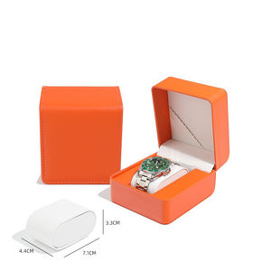 Wholesale Custom Logo Square Jewelry & <b>Watch</b> <b>Boxes</b> Flip PU <b>Leather</b> with Suede Lining Water Resistant Storage Gift <b>Boxes</b> - Product Image 4