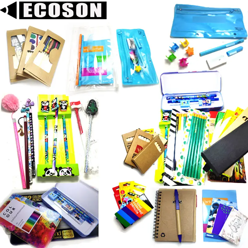 Custom Chinese Pencil Eco Friendly School Supplies Wholesale Cute Kawaii School Supplies Back to School Supplies for Kids