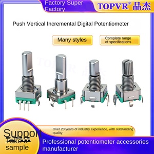 Encodeur numérique incrémental rotatif TOPVR EC11 à <span class=keywords><strong>5</strong></span> broches, type poussoir vertical, 360 degrés, pour menu de réglage du volume - Product Image 2