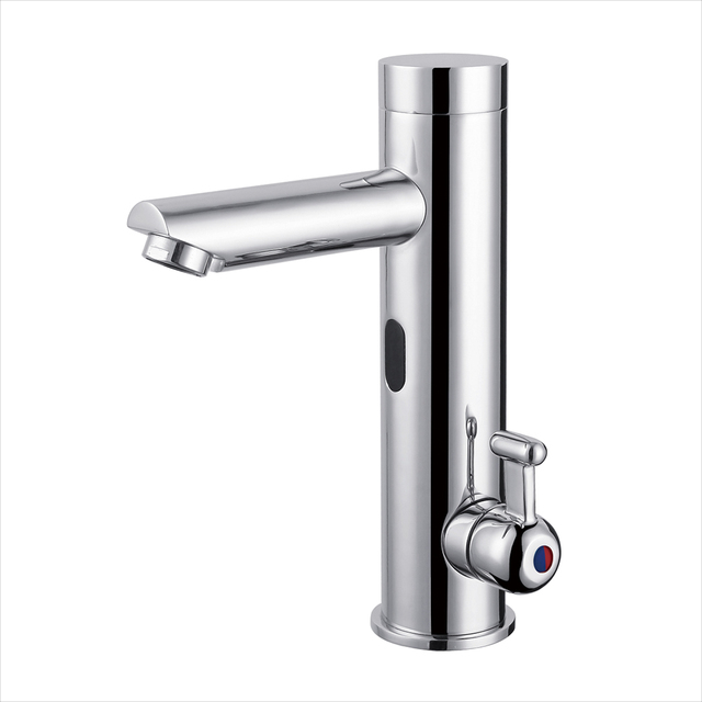 Commercial Automatic Sensor Bathroom Faucet Hands Free Touchless Brass Basin Mixer Tap for Hotel Mall Apartment and Hospital