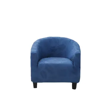 High Quality Waterproof Elastic Jacquard Velvet Club Chair Cover Single Seat Sofa Cover