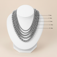 Cadenas de Acero Inoxidable Personalizadas por el Fabricante, Cadenas de Acero de Titanio Semiterminadas para Bolsos y Ropa, Chapadas y Personalizables