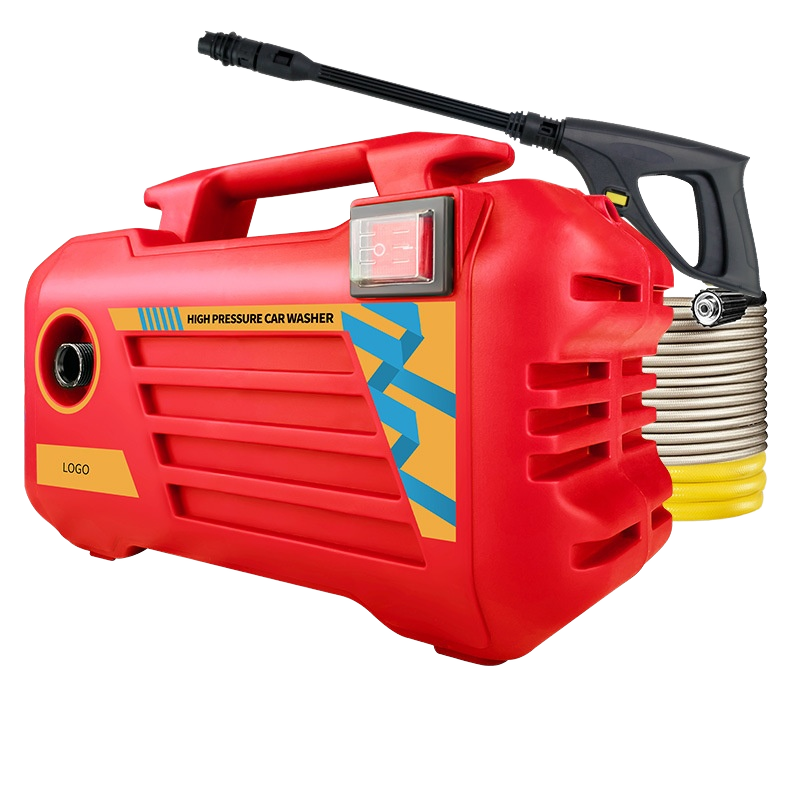 220V High-Power Portable Car Washer Household High-Pressure Cleaning Machine Water Gun Ground Cleaning Brush New Car Magic Tool