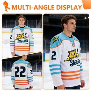 Set di Maglie da <span class=keywords><strong>Hockey</strong></span> su Ghiaccio Reversibili Personalizzate in Poliestere, Abbigliamento Sportivo per Adulti con Nome della Squadra Stampato - Product Image 3