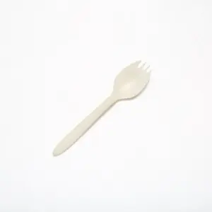 GreenWorks-vajilla desechable de plástico para almidón de maíz, tenedor grande, cuchara, tenedor de fruta, protección ambiental