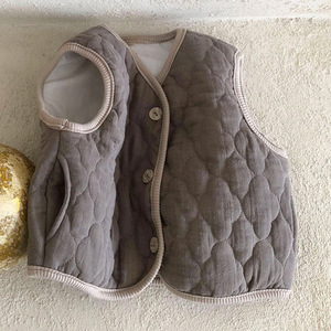 Nuevo Chaleco Infantil Retro para Otoño e Invierno, Chaleco Cortavientos de Color Sólido para Bebés, Niños y Niñas - Product Image 5