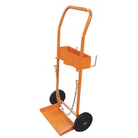 Chariot de soudage en acier personnalisable OEM, support pour bouteilles de gaz, transport d'outils, avec double chaîne robuste et roues en caoutchouc, sur mesure