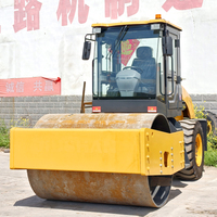Compacteur à tambour unique vibrant à bas prix, efficace, 4, 6, 8, 10 tonnes, pour la construction et le compactage de sols