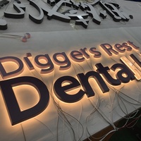 Lettres en acrylique rétroéclairées à Led 3D pour l'extérieur, enseigne en acrylique pour bureau et magasin dentaire