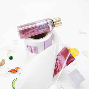 Impression personnalisée adhésive imperméable <span class=keywords><strong>feuille</strong></span> d'or estampage à chaud Pvc vinyle Transparent Logo autocollant rouleau étiquettes d'emballage - Product Image 4