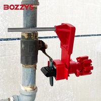 BOZZYS Bloqueo de válvula de bola universal de un solo brazo de acero de 40mm con abrazadera de válvula para bloqueo de puertas y compuertas
