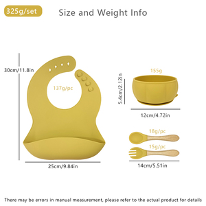 Set <span class=keywords><strong>de</strong></span> Baberos <span class=keywords><strong>de</strong></span> Silicona para Bebés, Baberos con Diseño, Plato <span class=keywords><strong>y</strong></span> Cuchara, Kit <span class=keywords><strong>de</strong></span> Vajilla para Bebés, Regalo para Baby Shower - Product Image 3