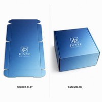 Boîte en carton ondulé personnalisée avec logo, impression dégradée, pour emballage de vêtements e-commerce, faible MOQ, OEM, vente en gros, livraison en colis plats