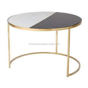 Table à café en métal, fer martelé, marbre blanc Fabricant et grossiste de table à café en marbre blanc - Product Image 6