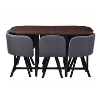 Échantillon gratuit - Ensemble de table à manger moderne de luxe de haute qualité en MDF avec chaises rondes pour 4, 5, 6 ou 8 personnes pour restaurant