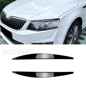 2 pièces de garnitures de phares de voiture pour Skoda Octavia MK3 2015-2017, autocollants de phares, garnitures de phares - Product Image 1