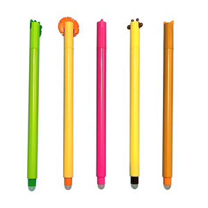 Novedades en Papelería Personalizada, Bolígrafos de Gel Bonitos con Diseño de Dibujos Animados, Tinta Negra y Azul de 0.6 mm, Borrables, con Logotipo Personalizado - Product Image 4
