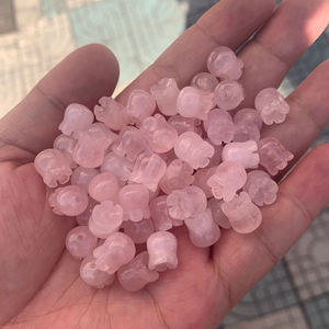 Assortiment de fleurs de muguet Perles au chalumeau faites à la main Perles de sculpture en jade pour bijoux à bricoler soi-même Bracelet Collier Boucle d'oreille Artisanat - Product Image 4