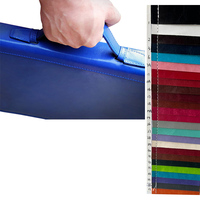Porte-documents A4 personnalisé en cuir PU bleu, écologique, avec fermeture éclair, pour l'école et le bureau