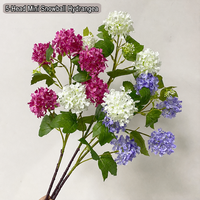 Bunga Hydrangea Buatan HGA, Bunga Hydrangea Sutra Realistis untuk Dekorasi Rumah dan Dekorasi Pernikahan Grosir