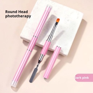 Hot Selling Double Head Nail <b>Brush</b> <b>Round</b> Head and UV Nail Gel Stick 2-in-1 Nail <b>Brush</b> with Cheap Price - Product Image 5