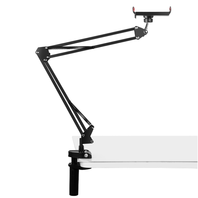 Kingjoy Desktop Cantilever Stands Tiktok Lazy Person Bracket 360 Degree Rotatable Adjustment Waterproof ABS Phone Microphone