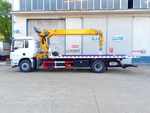 Camión de Remolque de Plataforma Plana SHACMAN 4x2 con Grúa de Brazo Articulado en Venta - Product Image 4