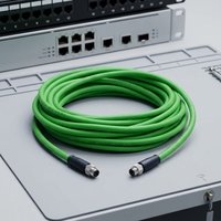 Connecteur mâle M8 à 8 broches avec structure anti-stress réduisant les dommages internes causés par le tirage du câble