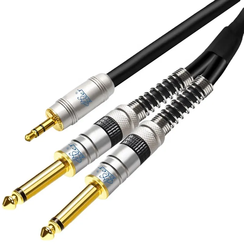 3.5mm to Dual 6.5mm Audio Cable Male to Male 3.5mm to Double 6.5mm Adapter Jack Audio Cable