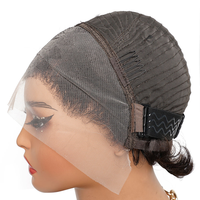 Perruques Courtes Naturelles Noires en Cheveux Humains Vierges Brésiliens, Sans Colle, avec Dentelle Transparente HD 13x4, pour Femme, Densité 150%, Vente en Gros