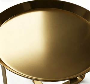 Jm Modern Gold Metal Side <b>Table</b> Round Stainless Steel Minimalist Design For Living Room Bedroom <b>Office</b> Hotel Apartment - Product Image 4