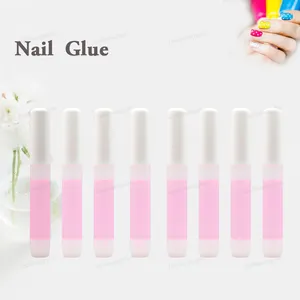 Wholesale Acrylic Nail Glue Mini 2 Gram Pink Color With Stopper For Press On Coffin Nail Tips Half Cover Stronger Glue