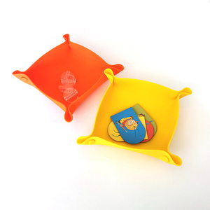 Tùy Chỉnh Đầy Màu Sắc In Ấn Gấp Silicone Board <span class=keywords><strong>Game</strong></span> Pieces Bowls Lưu Trữ Khay Di Động Giữ Bit Trò Chơi - Product Image 3