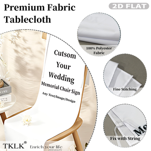 Персонализированный баннер на стул для свадьбы, с фото, текстом и узором, полиэстеровая табличка на стул в память о близких - Product Image 5