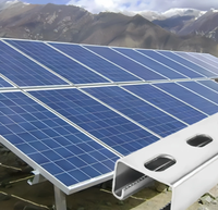 Structure de montage solaire au sol en acier galvanisé en forme de U, certifiée CE ISO, support de fixation photovoltaïque réglable, taille personnalisée