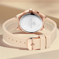 Naviforce NF5051 jam tangan wanita, jam tangan mode Top Montre Femme Alloy casing 16mm lebar Band Sporty untuk wanita dan anak perempuan
