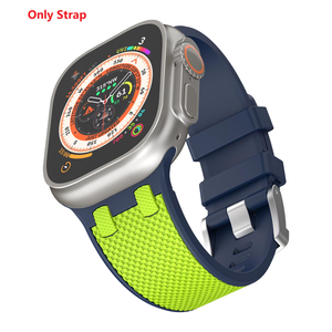 Correa de Silicona para Reloj Apple Watch S10 11 46mm Ultra 49mm SE 44mm, Correa Deportiva de Doble Color, Venta al Por Mayor - Product Image 1