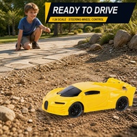 Décoration de salle de jeux pour enfants, modèle de supercar, voiture de sport télécommandée à quatre directions 1:24 avec volant